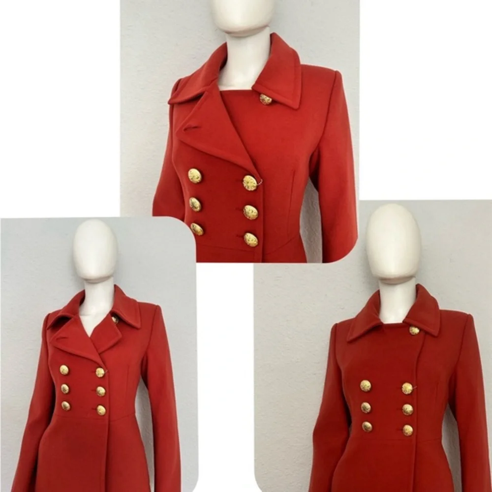 NWT WOMEN’S DOUBLE-BREASTED COAT‎ NOTCHED COLLAR LINED PEACOAT